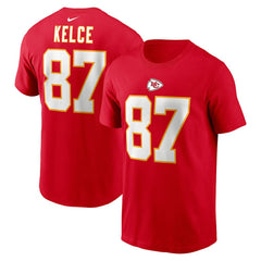 Nike Travis Kelce Kansas City Chiefs Player Name & Number T-Shirt Red