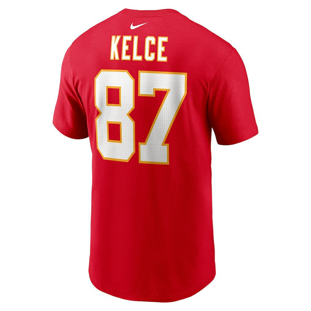 Nike Travis Kelce Kansas City Chiefs Player Name & Number T-Shirt Red