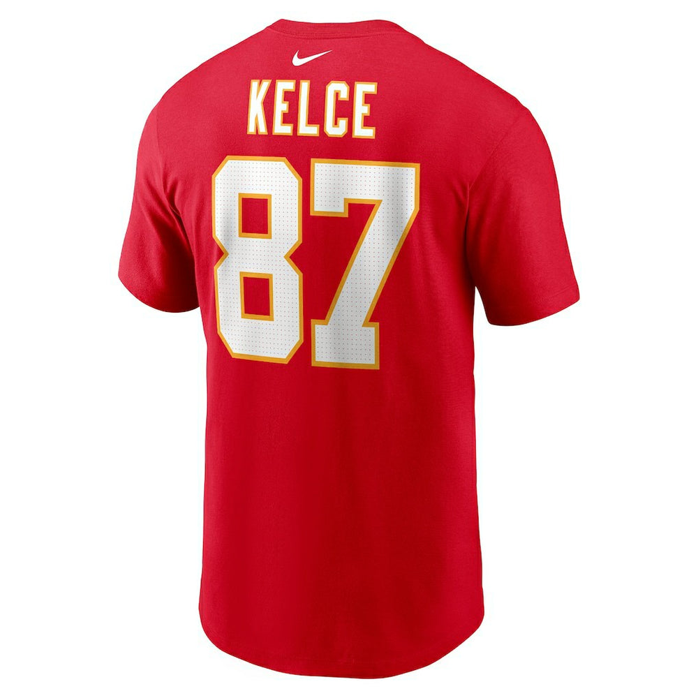 Nike Travis Kelce Kansas City Chiefs Player Name & Number T-Shirt Red