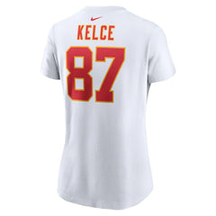 Nike Travis Kelce Kansas City Chiefs Women's Player Name & Number T-Shirt White