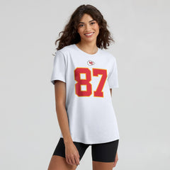 Nike Travis Kelce Kansas City Chiefs Women's Player Name & Number T-Shirt White