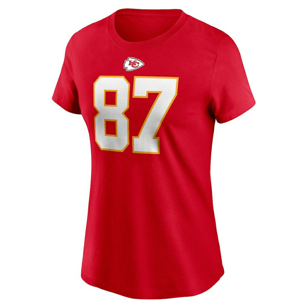 Nike Travis Kelce Kansas City Chiefs Women's Player Name & Number T-Shirt Red