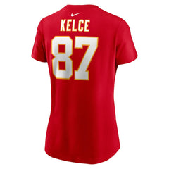 Nike Travis Kelce Kansas City Chiefs Women's Player Name & Number T-Shirt Red