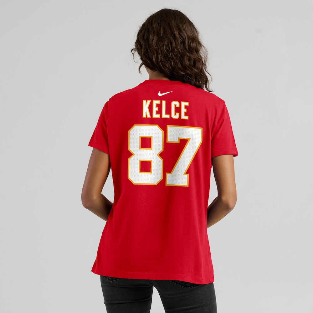 Nike Travis Kelce Kansas City Chiefs Women's Player Name & Number T-Shirt Red