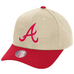 Atlanta Braves Mitchell & Ness Pro Crown Adjustable Hat - Cream - Mitchell & Ness on Sale