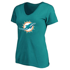 Tyreek Hill Miami Dolphins Women's Plus Size Fair Catch Name & Number Scoop Neck T-Shirt Aqua