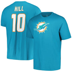 Fanatics Tyreek Hill Miami Dolphins Big & Tall Player Name & Number T-Shirt Aqua