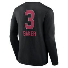Budda Baker Arizona Cardinals Team Wordmark Player Name & Number Long Sleeve T-Shirt Black