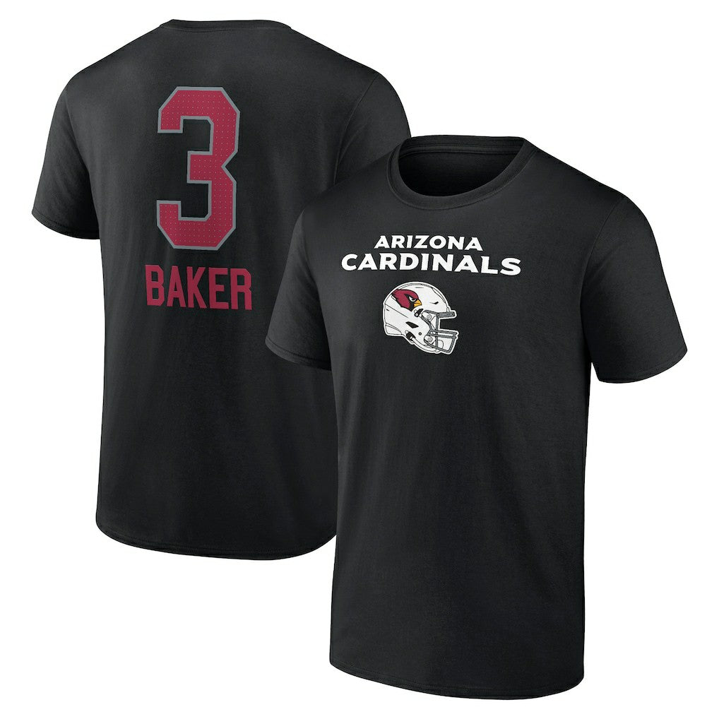 Budda Baker Arizona Cardinals Team Wordmark Player Name & Number T-Shirt Black