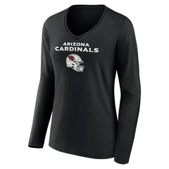 Budda Baker Arizona Cardinals Women's Team Wordmark Player Name & Number Long Sleeve V-Neck T-Shirt Black
