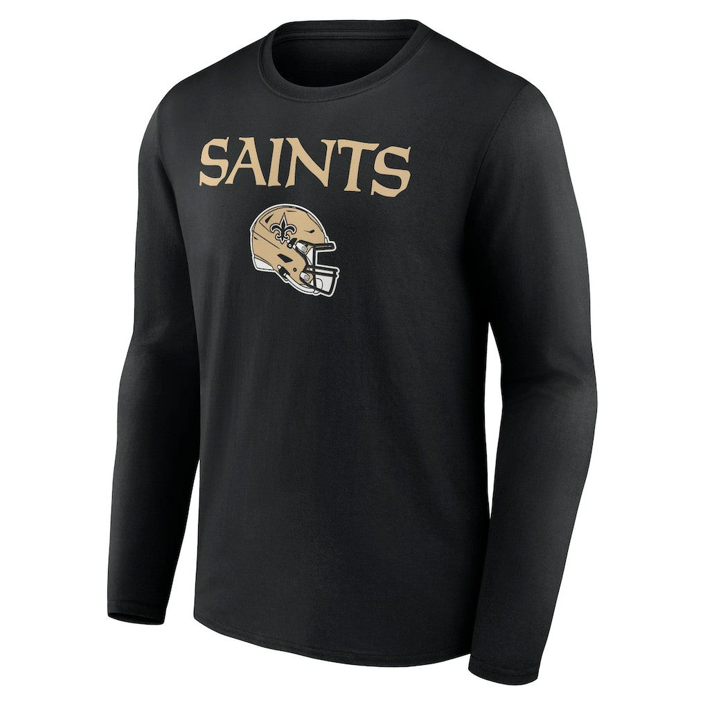 Chris Olave New Orleans Saints Team Wordmark Player Name & Number Long Sleeve T-Shirt Black
