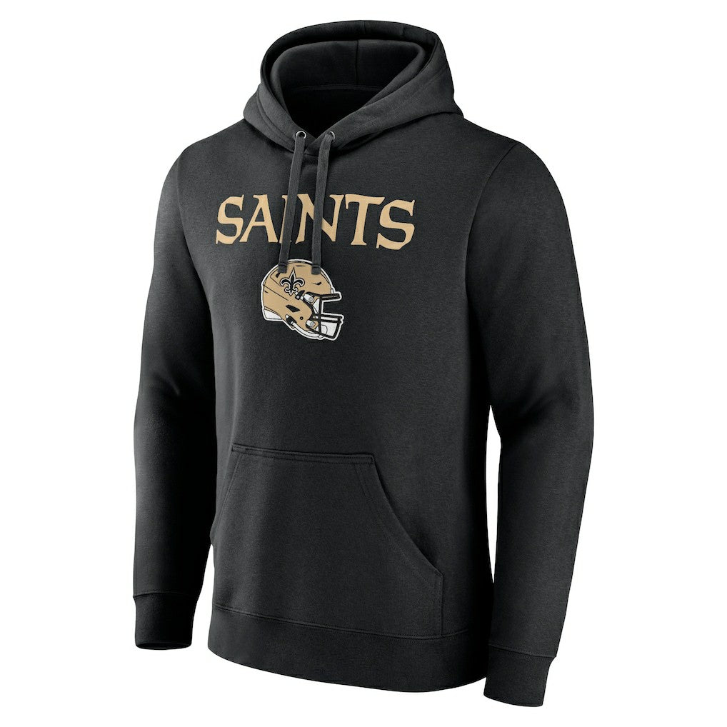Chris Olave New Orleans Saints Team Wordmark Player Name & Number Pullover Hoodie Black