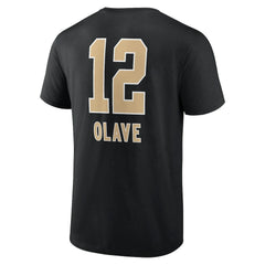 Chris Olave New Orleans Saints Team Wordmark Player Name & Number T-Shirt Black