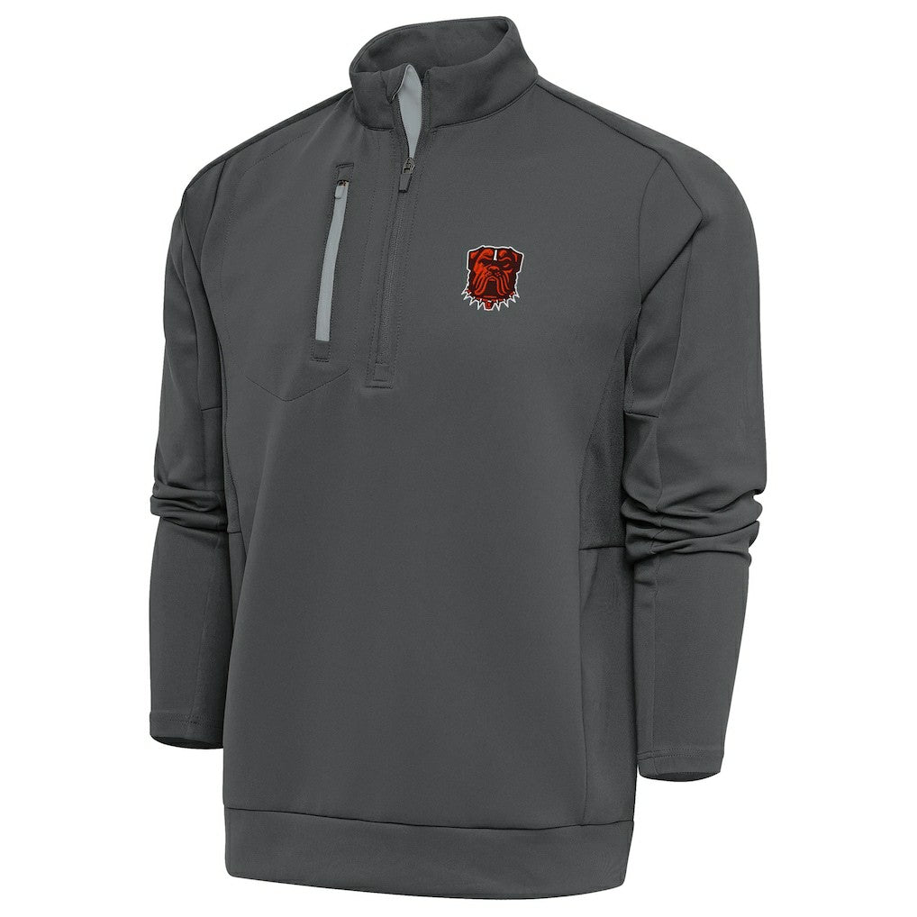 Cleveland Browns Antigua Generation Quarter-Zip Pullover Top Pewter
