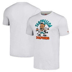 Tua Tagovailoa Miami Dolphins Homage Unisex Caricature Player Tri-Blend T-Shirt Ash