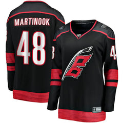 Jordan Martinook Carolina Hurricanes Fanatics Women's Home Breakaway Player Jersey - Black - NHL 200723242
