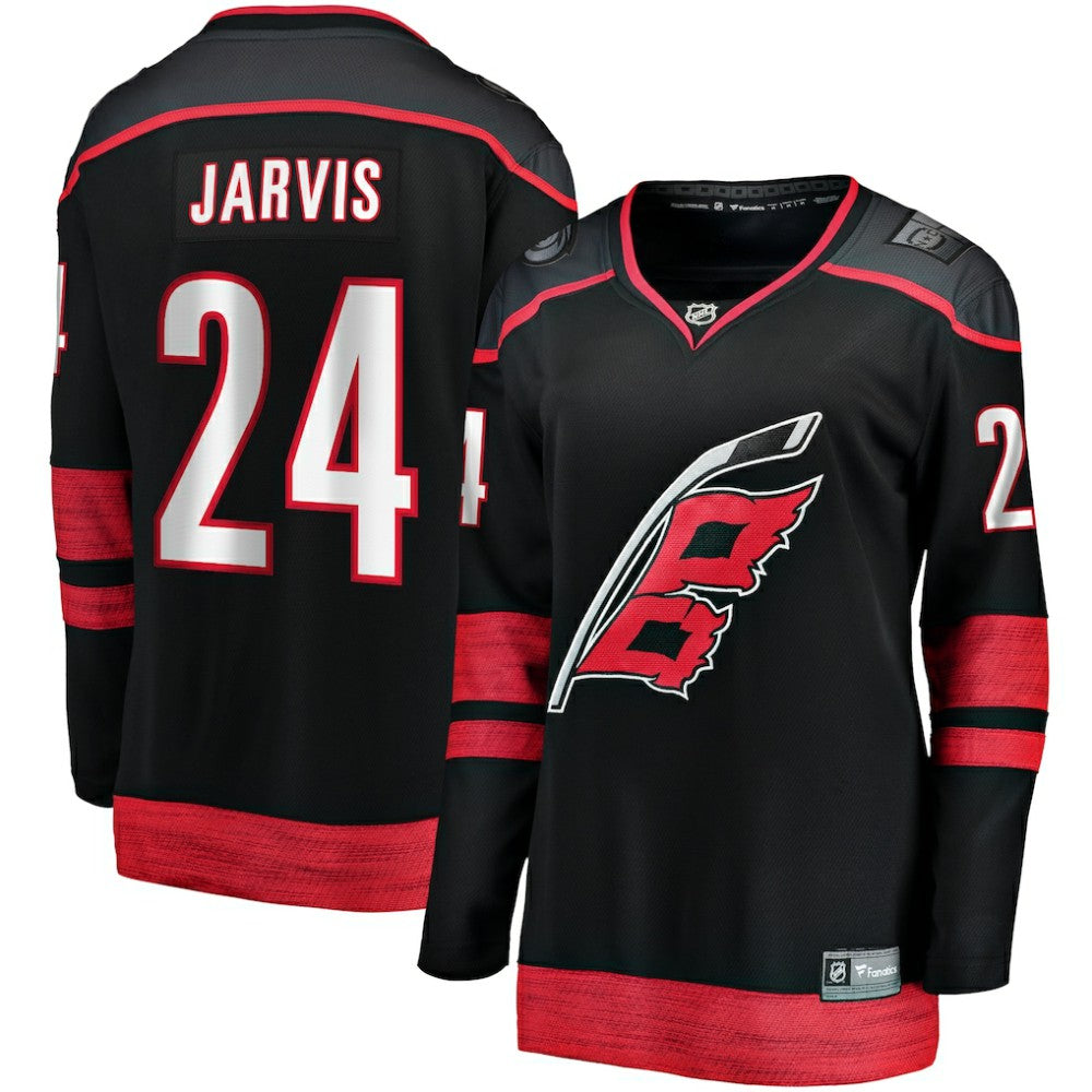 Seth Jarvis Carolina Hurricanes Fanatics Women's Home Breakaway Player Jersey - Black - NHL 200723248