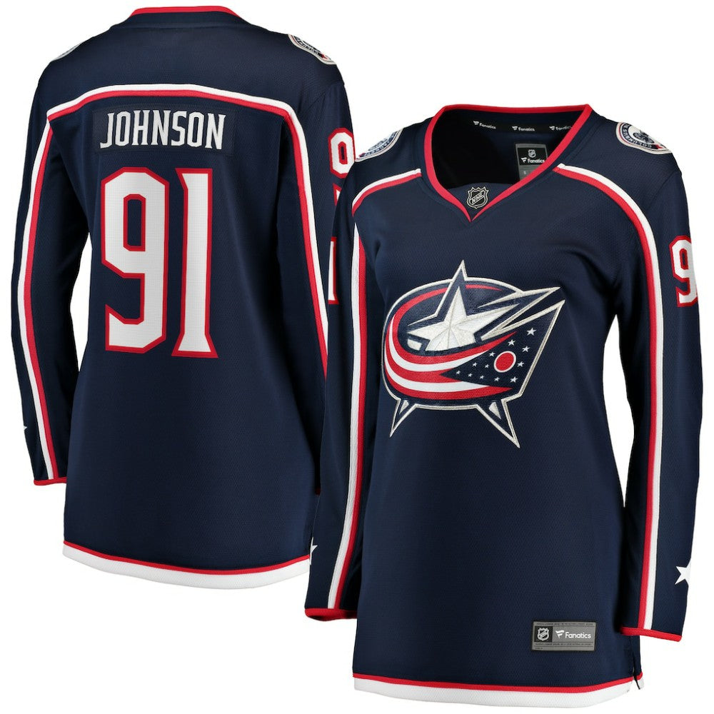Kent Johnson Columbus Blue Jackets Fanatics Women's Home Breakaway Player Jersey - Navy - NHL 200723257