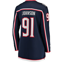 Kent Johnson Columbus Blue Jackets Fanatics Women's Home Breakaway Player Jersey - Navy - NHL 200723257