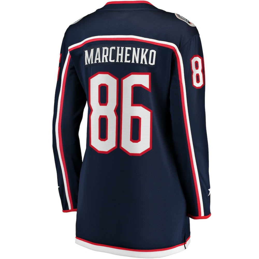 Kirill Marchenko Columbus Blue Jackets Fanatics Women's Home Breakaway Player Jersey - Navy - NHL 200723259