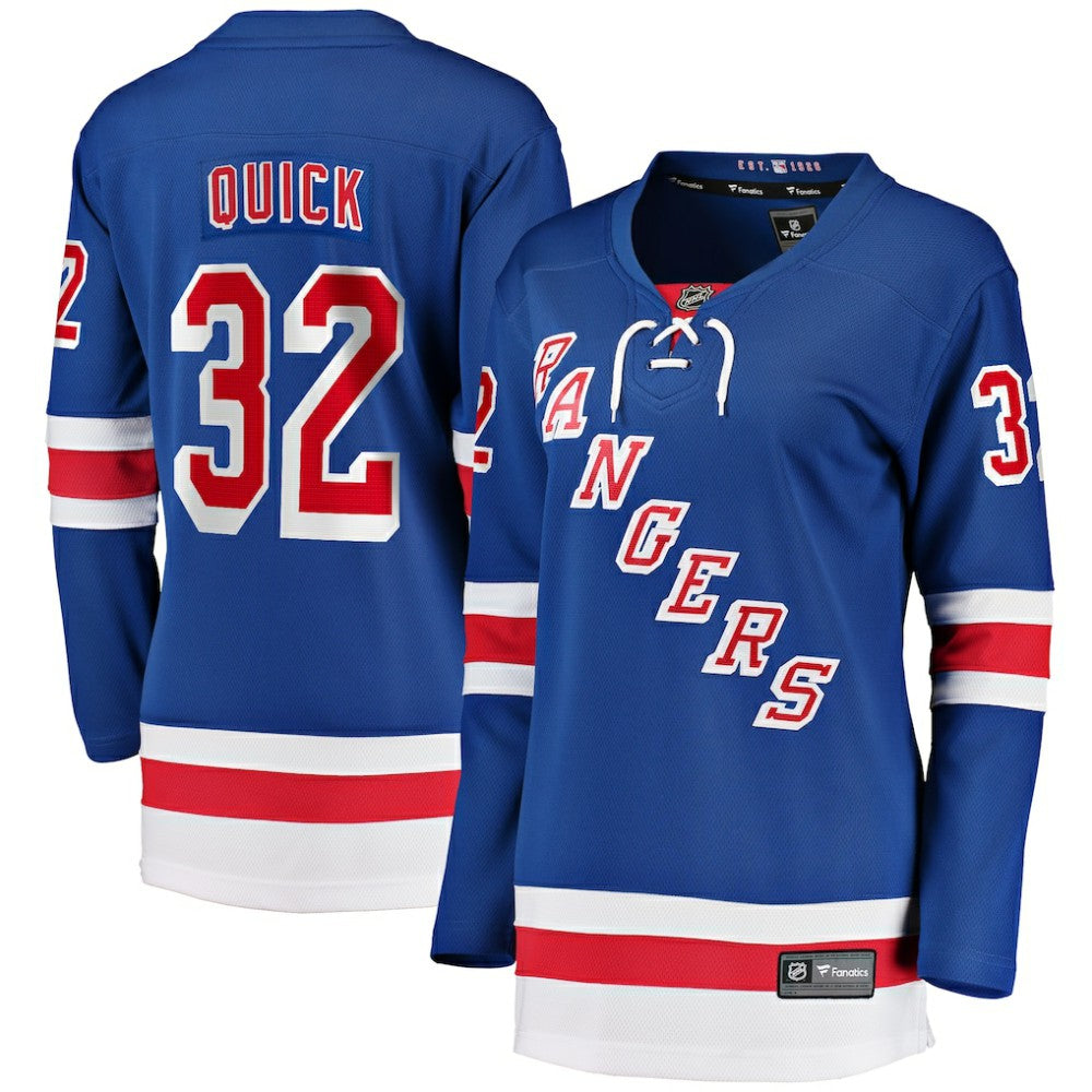 Jonathan Quick New York Rangers Fanatics Women's Home Breakaway Player Jersey - Blue - NHL 200723295
