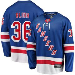 Anton Blidh New York Rangers Fanatics Home Breakaway Jersey - Blue - NHL 200723300