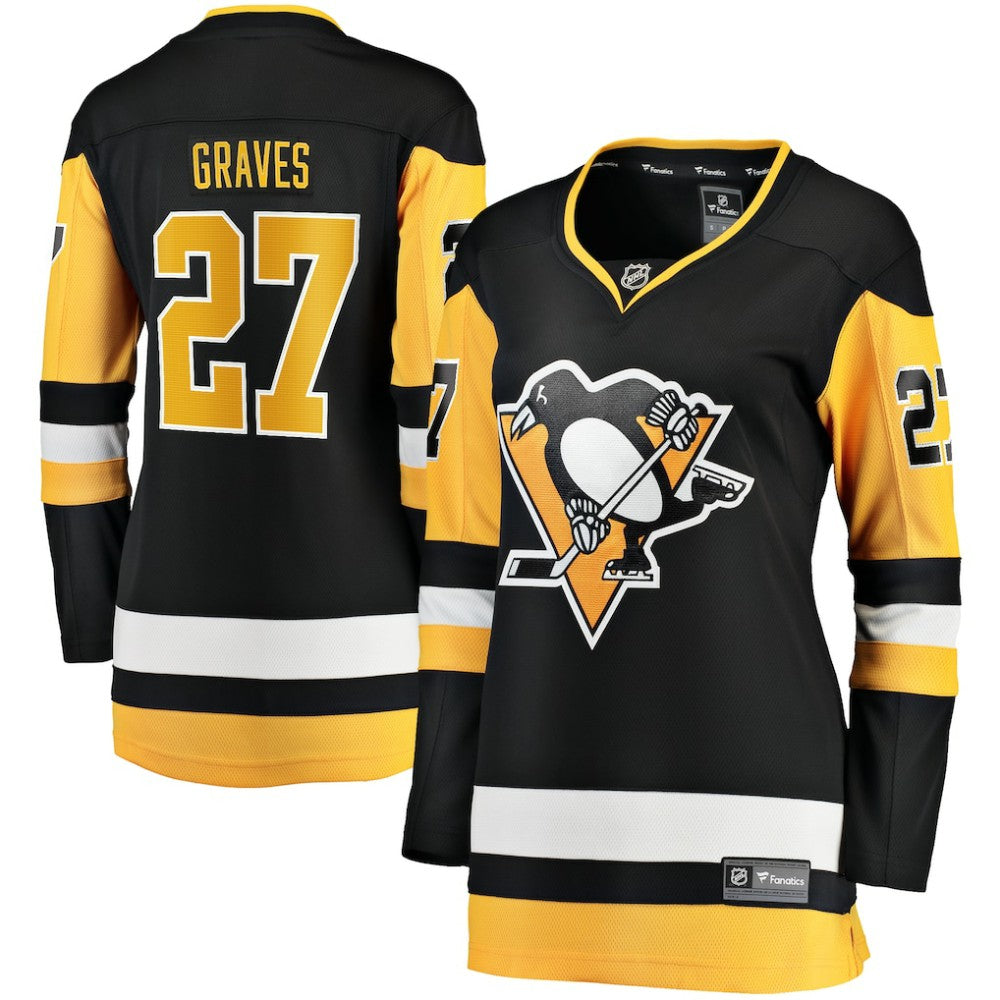 Ryan Graves Pittsburgh Penguins Fanatics Women's Home Breakaway Player Jersey - Black - NHL 200723340