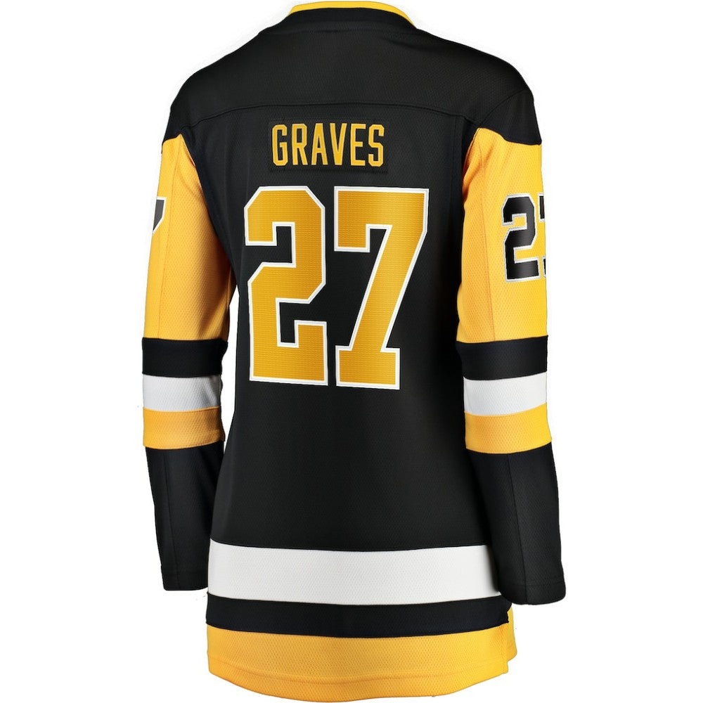 Ryan Graves Pittsburgh Penguins Fanatics Women's Home Breakaway Player Jersey - Black - NHL 200723340