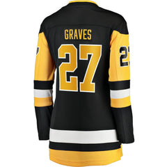 Ryan Graves Pittsburgh Penguins Fanatics Women's Home Breakaway Player Jersey - Black - NHL 200723340