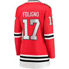 Nick Foligno Chicago Blackhawks Fanatics Women's Home Breakaway Player Jersey - Red - NHL 200723411