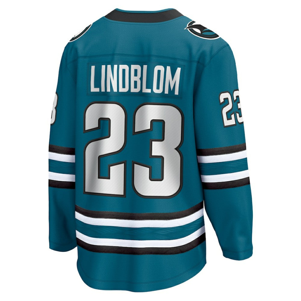 Oskar Lindblom San Jose Sharks Fanatics Home Breakaway Jersey - Teal - NHL 200723485