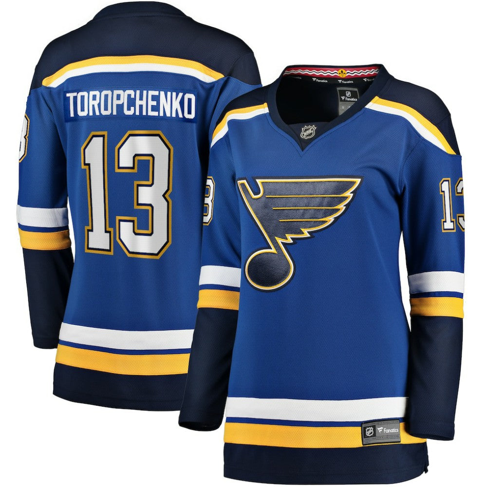 Alexey Toropchenko St. Louis Blues Fanatics Women's Home Breakaway Player Jersey - Blue - NHL 200723512