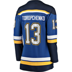 Alexey Toropchenko St. Louis Blues Fanatics Women's Home Breakaway Player Jersey - Blue - NHL 200723512