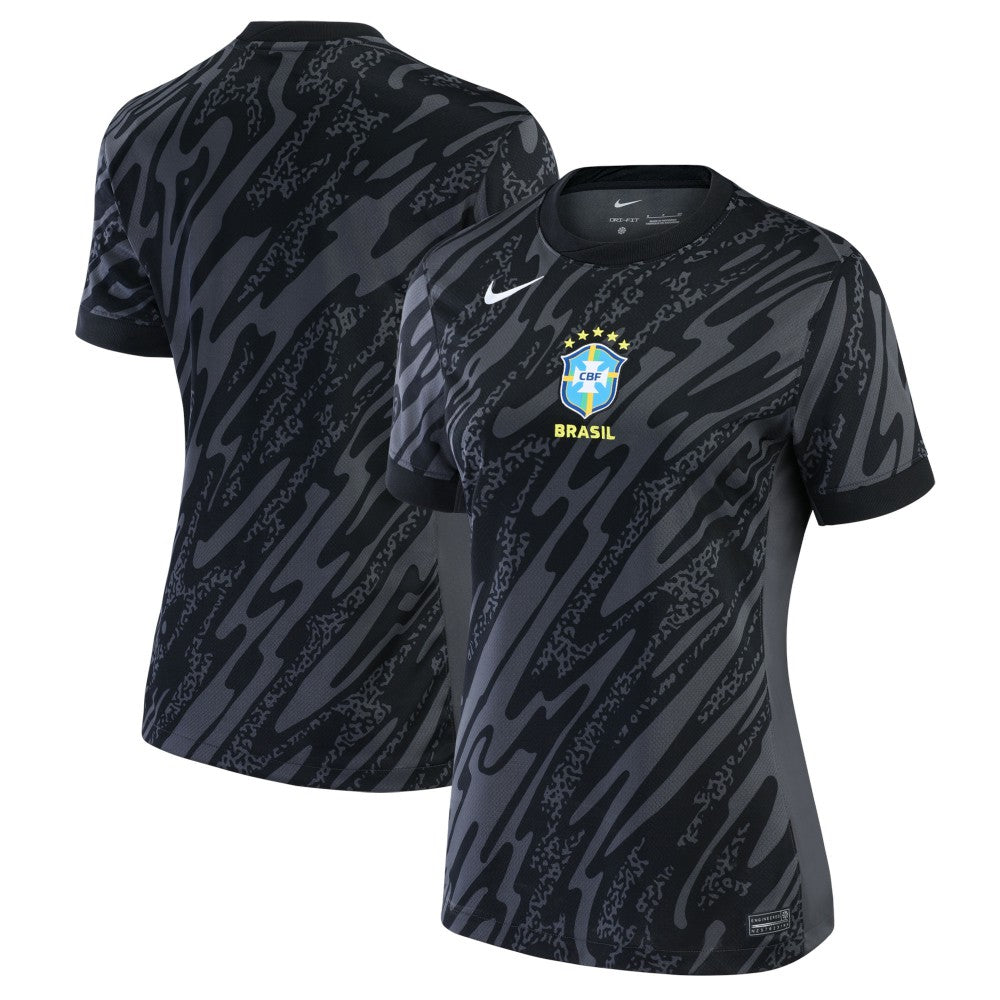 Brazil National Team Women's 2024 Goalkeeper Replica Stadium Jersey Anthracite - Nike