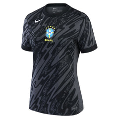Brazil National Team Women's 2024 Goalkeeper Replica Stadium Jersey Anthracite - Nike