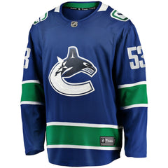 Teddy Blueger Vancouver Canucks Fanatics Home Breakaway Jersey - Blue - NHL 200723534