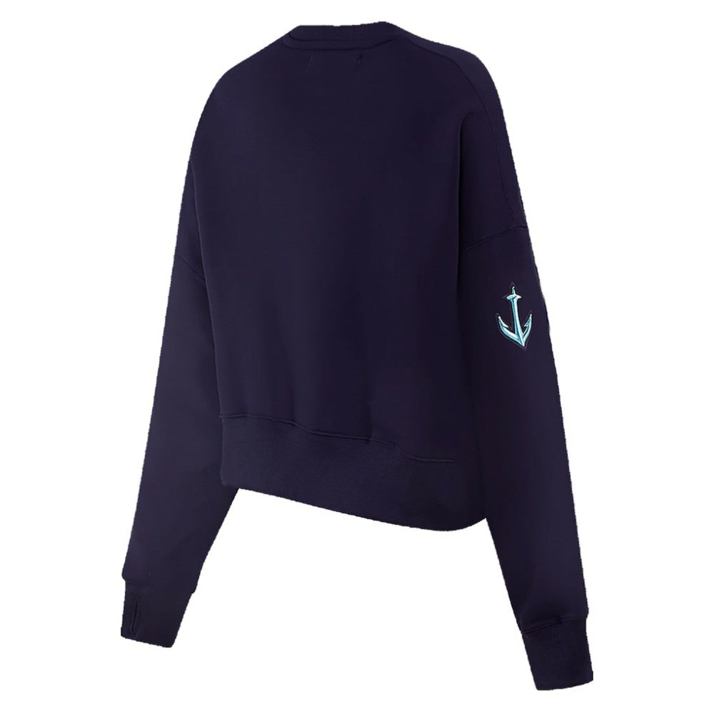 Seattle Kraken Pro Standard Women's Mascot Crewneck Pullover Sweatshirt - Deep Sea Blue - NHL 200723732