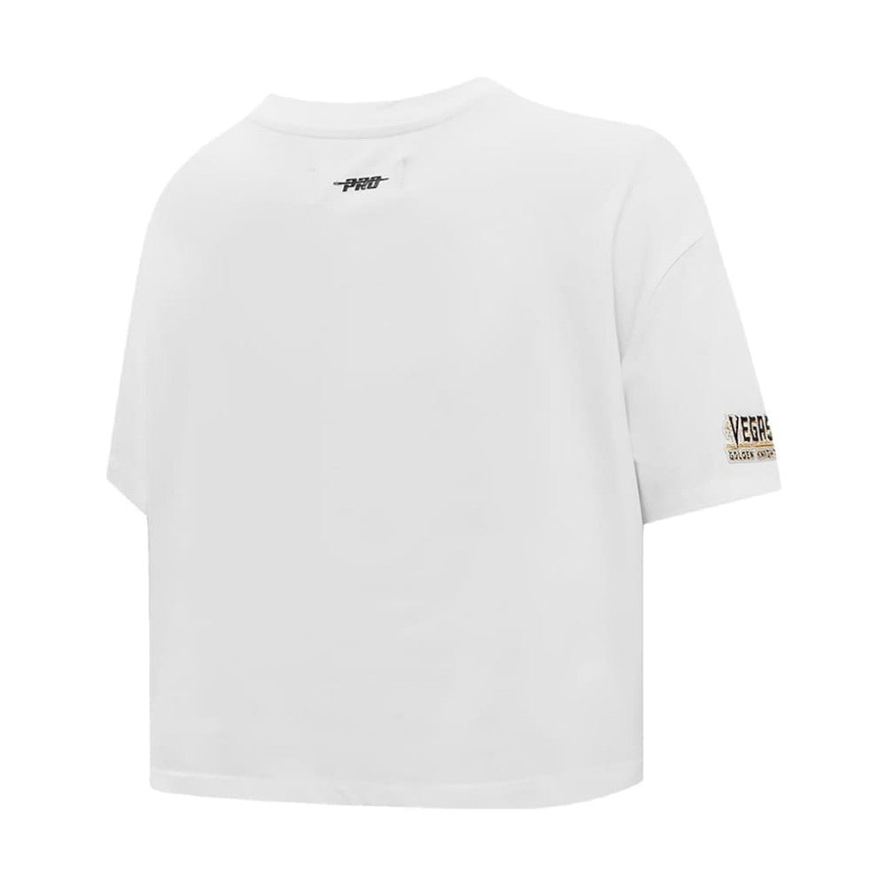 Vegas Golden Knights Pro Standard Women's Boxy Script Tail Cropped T-Shirt - White - NHL 200723734
