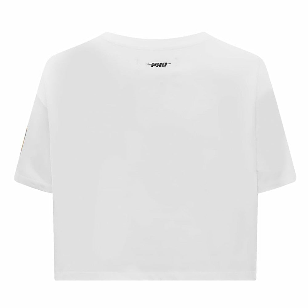 Vegas Golden Knights Pro Standard Women's Boxy Script Tail Cropped T-Shirt - White - NHL 200723734