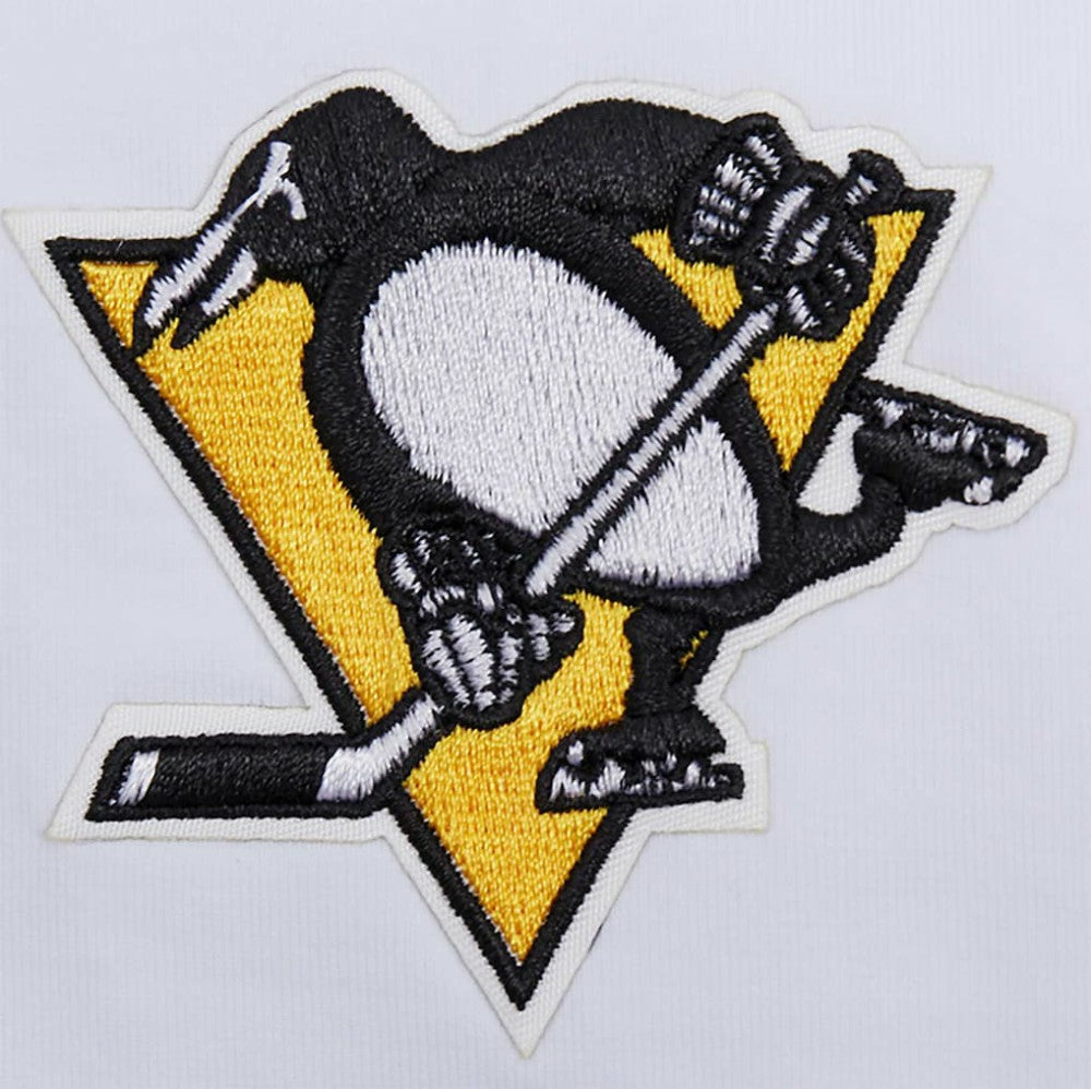 Pittsburgh Penguins Pro Standard Women's Boxy Script Tail Cropped T-Shirt - White - NHL 200723736