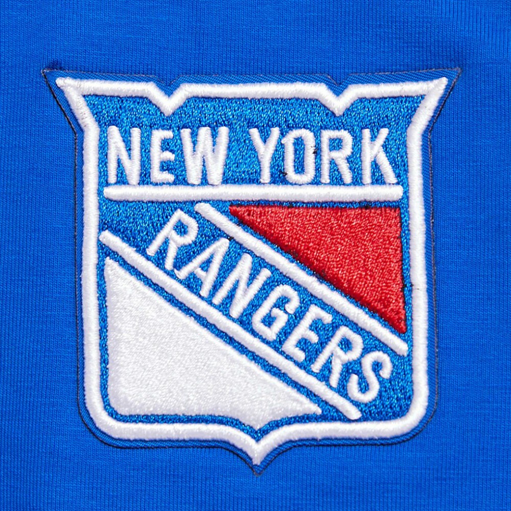 New York Rangers Pro Standard Women's Boxy Script Tail Cropped T-Shirt - Blue - NHL 200723744