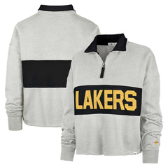 Los Angeles Lakers '47 Women's Breakthrough Remi Quarter-Zip Jacket Heather Gray | 47 brand online