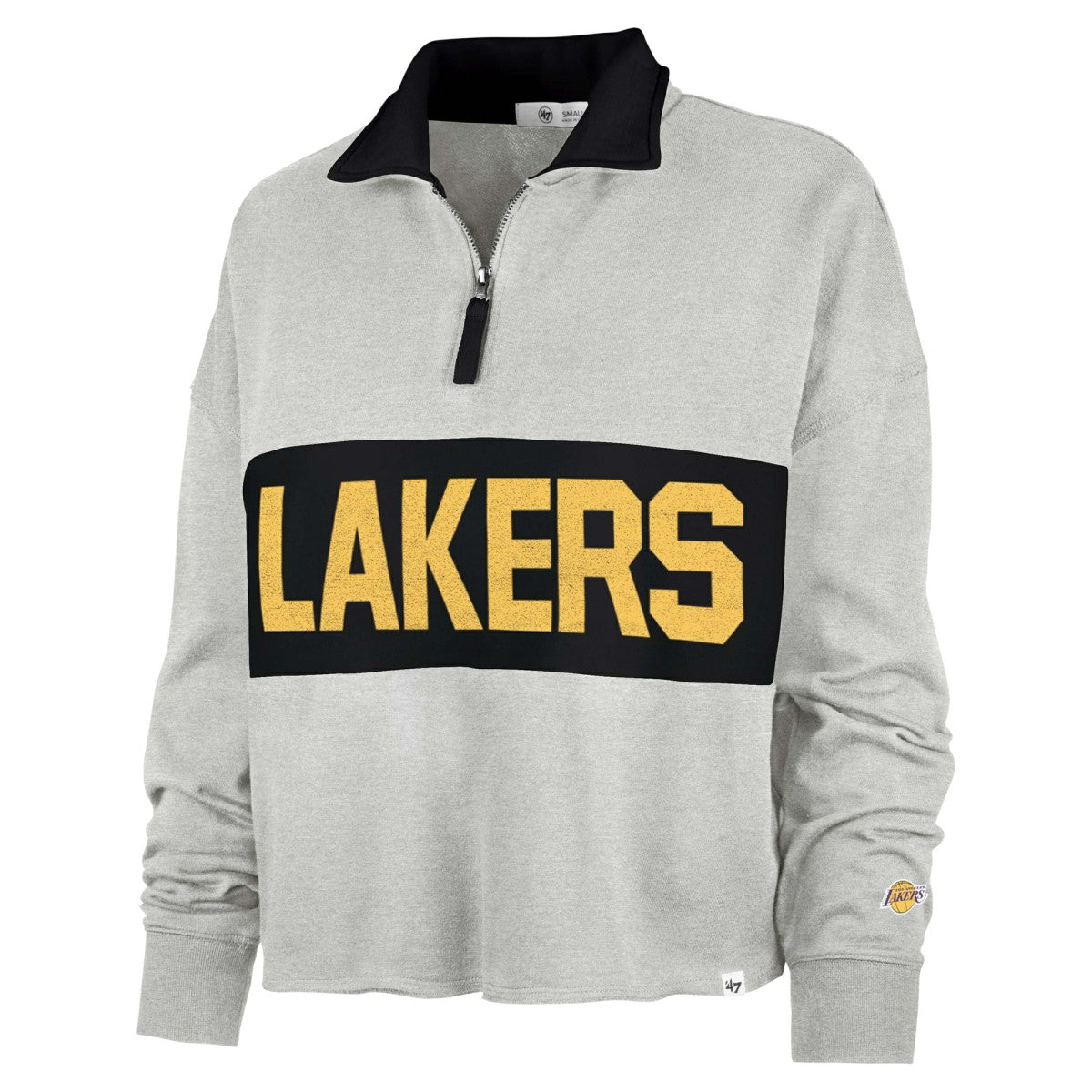 Los Angeles Lakers '47 Women's Breakthrough Remi Quarter-Zip Jacket Heather Gray | 47 brand online