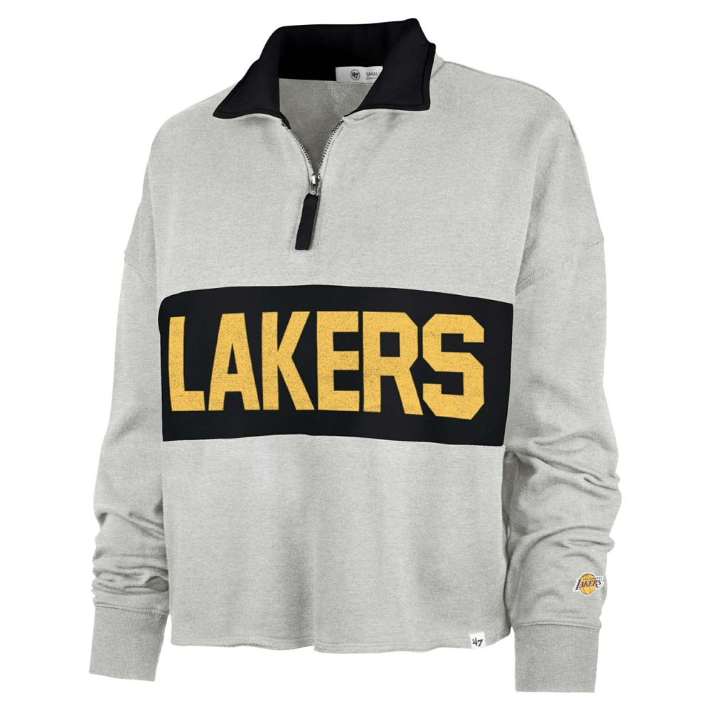 Los Angeles Lakers '47 Women's Breakthrough Remi Quarter-Zip Jacket Heather Gray | 47 brand online