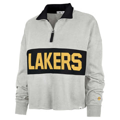 Los Angeles Lakers '47 Women's Breakthrough Remi Quarter-Zip Jacket Heather Gray | 47 brand online