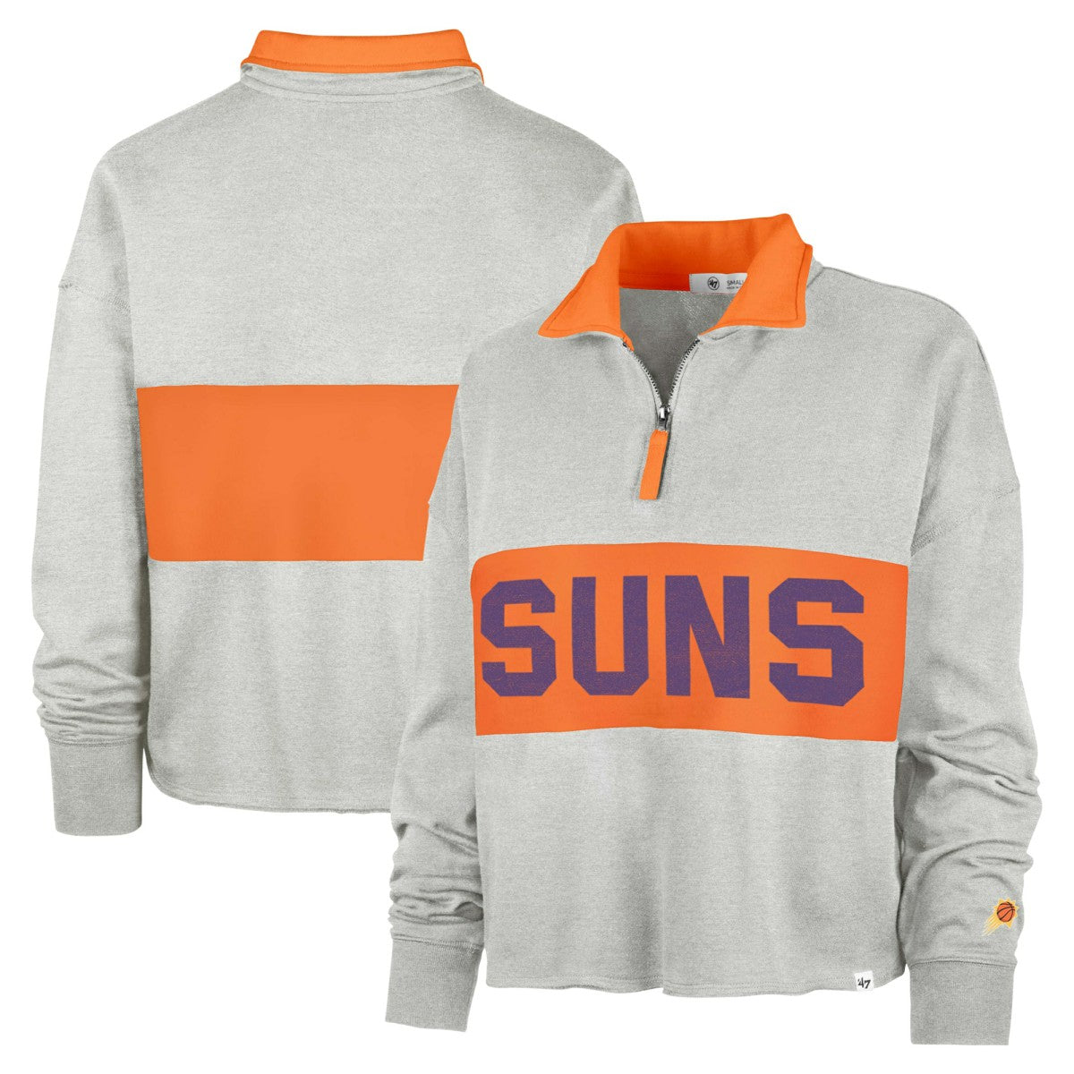 Phoenix Suns '47 Women's Breakthrough Remi Quarter-Zip Jacket Heather Gray | 47 brand US