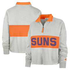 Phoenix Suns '47 Women's Breakthrough Remi Quarter-Zip Jacket Heather Gray | 47 brand US