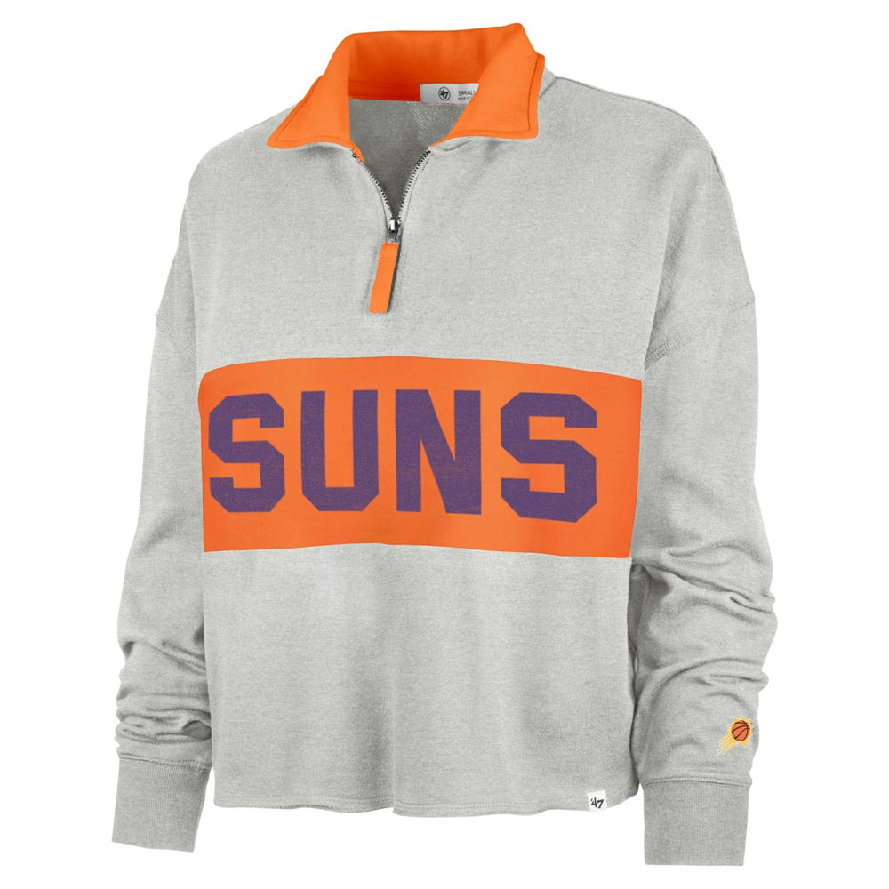 Phoenix Suns '47 Women's Breakthrough Remi Quarter-Zip Jacket Heather Gray | 47 brand US