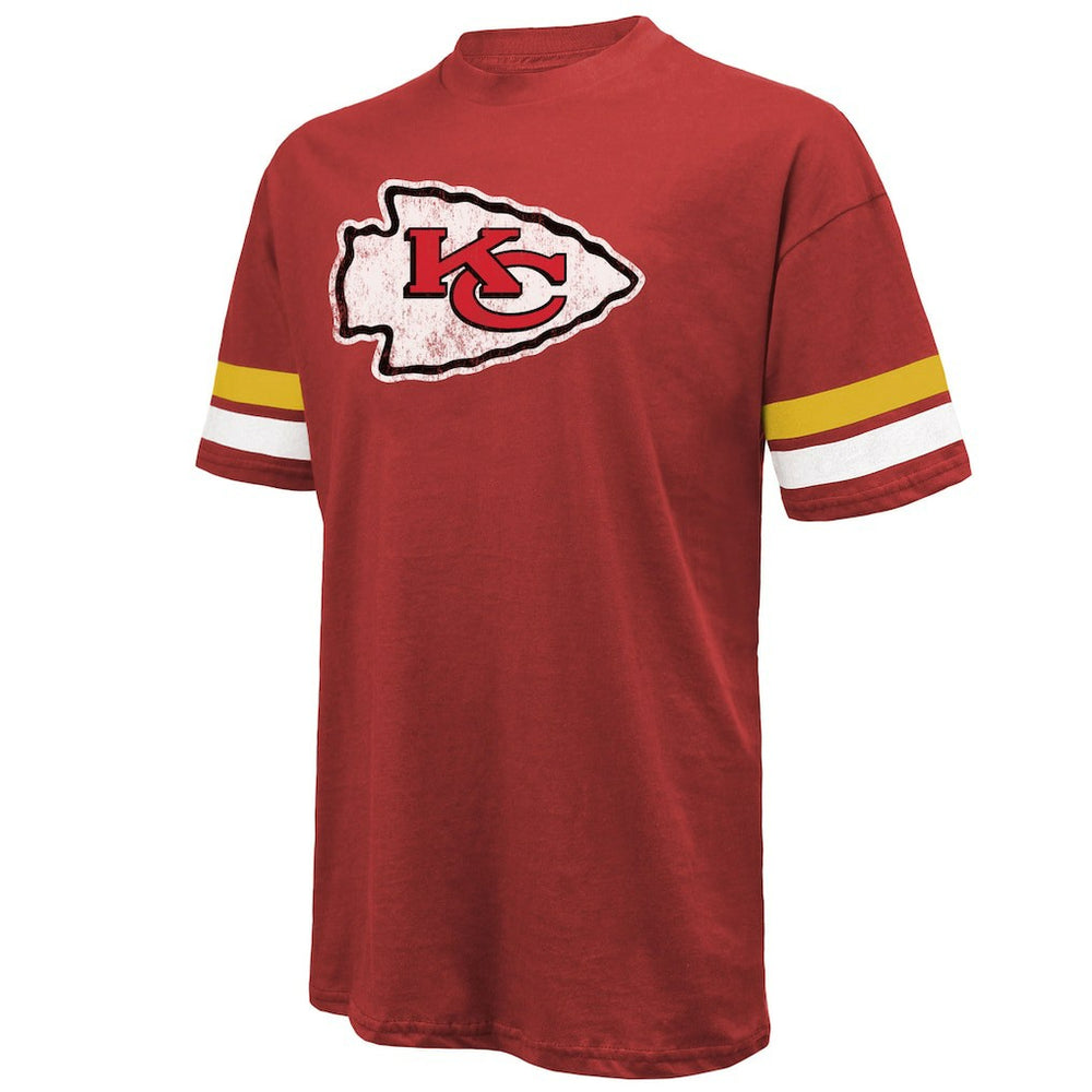 Travis Kelce Kansas City Chiefs Majestic Threads Name & Number Oversized Fit T-Shirt Red