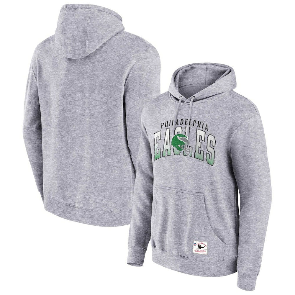 Mitchell & Ness Philadelphia Eagles Pocket Passer Pullover Hoodie Heather Gray